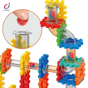 Juego de pista de canicas DIY Chengji, montaje educativo, bloques de construcción rodantes de tuberías, construcción de canicas, juguete de plástico - Product Image 3