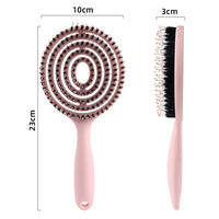 Brosse à cheveux démêlante en ABS écologique, personnalisable avec logo/couleur, massage du cuir chevelier, peigne à cheveux lisses, brosse à cheveux ventilée pour extensions de cheveux