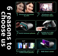 Lunettes VR X7 Mas, boîte de lunettes VR, films IMAX 3D, écran géant, lunettes de réalité virtuelle, casque VR pour téléphone de 4,7 à 7,2 pouces, prise en charge de la manette de jeu