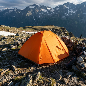 Carpa de Camping Ultraligera de Nailon 20D para 2-3 Personas, 2 kg, Una Habitación, Cuatro Estaciones, Plegable, Impermeable PU3000mm, Profesional, para Senderismo - Product Image 1
