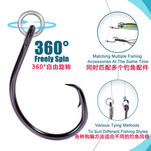 26 crochets, style épais, anneau soudé, crochet simple, forte force <span class=keywords><strong>de</strong></span> traction, acier à haute teneur en carbone, pêche en mer, utilisation en eau salée, 100 paquets, plaque <span class=keywords><strong>de</strong></span> <span class=keywords><strong>fer</strong></span> - Product Image 4