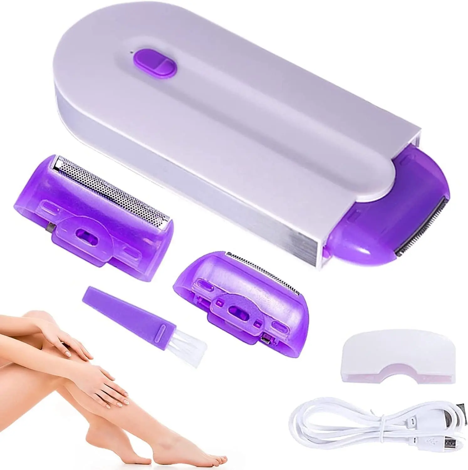 Rasoir à Induction populaire 380mAh épilateur Rechargeable dispositif d'épilation de détection indolore femmes épilateur de cheveux