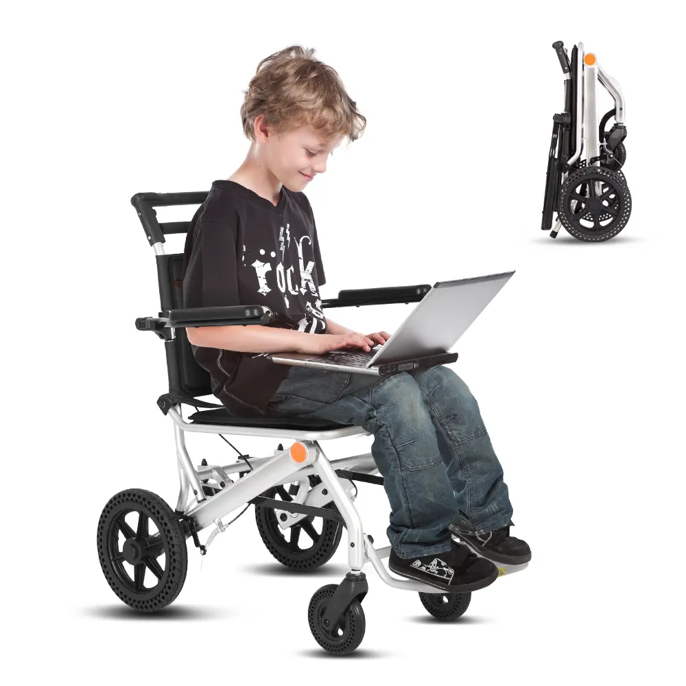 2024 vendite calde peso leggero 10.8KG cp bambino sedia a rotelle pediatrica sedia a rotelle per il bambino disabile