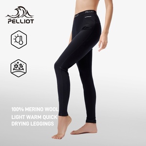 Pelliot Leggings de sports de plein air pour femmes 200g 100% laine <span class=keywords><strong>mérinos</strong></span> séchage rapide antibactérien pantalon respirant Leggings - Product Image 1