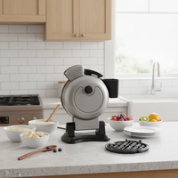 Gaufrier électrique avec coque en alliage d'aluminium pour usage domestique, fonctions multifonctionnelles