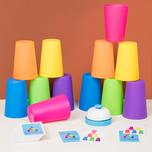 Tazze impilabili colorate per bambini tazze da allenamento per la velocità del giocattolo <span class=keywords><strong>gioco</strong></span> interattivo genitore-figlio - Product Image 6