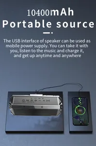 100W GRANDE Poder de Desktop placa de Som Ao Ar Livre Portátil Sem Fio Mini Ímã Duplo Bluetooth Speaker Com TF/U Disco