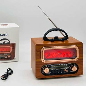 Retro Flame Light AM/FM/SW Radio with TF Card MP3 Player & 5W Bass <b>Speaker</b> - Product Image 1