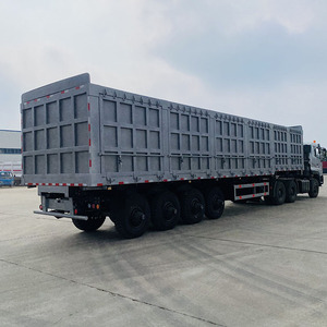 Semi-<span class=keywords><strong>remorque</strong></span> à benne basculante latérale à 4 essieux, capacité de charge de 100 tonnes, pour le transport de marchandises en vrac - Product Image 6