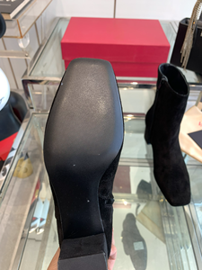 Botines Clásicos de Ante con Punta Cuadrada - Acolchados, Ligeros, Duraderos, Transpirables, Versátiles, Diseño Delgado que Estiliza la Pierna - Product Image 6