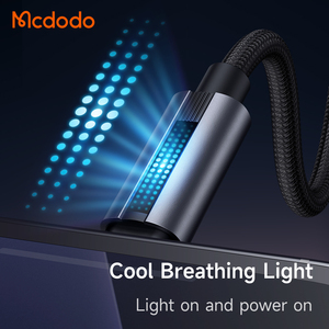 Mcdodo 574/571 Charge rapide 100W PD USB-C à USB-C Câble de données Lumière Respiration LED Nylon Matériau Tressé pour iOS Android Mac - Product Image 3