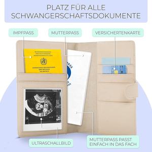 Porte-passeport <span class=keywords><strong>de</strong></span> maternité en cuir PU personnalisé Beige <span class=keywords><strong>à</strong></span> la mode pour toute la famille avec fermeture magnétique - Product Image 5