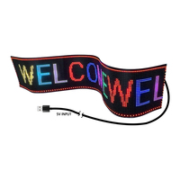 Écran LED flexible, affichage de texte sur 2 lignes, écran RGB, Wi-Fi, programmable par mobile, messages numériques, panneau d'affichage LED mobile