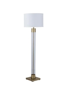 Glass <b>Ball</b> White Color Lampshade Floor Lamp with Marble Heavy Base for Hotel Lobby Home Decor - Product Image 5
