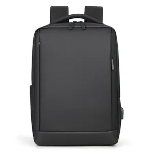 2023 nouveau LOGO personnalisé loisirs ordinateur portable doux mode noir étanche sac à dos sac à dos usb charge loisirs affaires sac à dos