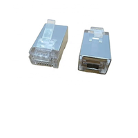 Pc Cuivre Matériel Mâle FTP RJ45 Bouclier 8P8C Cat6 Cat.5 Cat.5E Rj45 Connecteurs Modulaires pour Télécommunication