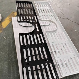 Étagère de salle de bain rectangulaire à un seul niveau en plastique, design minimaliste, à fixer au mur, pour le rangement sous l'évier - Product Image 4