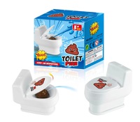 Mini jouet créatif à presser en plastique, farce amusante, pistolet à eau, blague de toilette, jeu de tir de caca, poisson d'avril