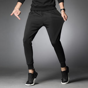 กางเกงกีฬาผู้ชายเอวสูงผ้าฟลีซผ้าแคนวาสผ้าฝ้ายปิดเอวยางยืดสำหรับฤดูหนาวปรับแต่งโลโก้ได้ตามต้องการ - Product Image 2