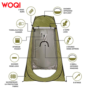 Woqi tragbare Solar dusche Camping Bad Tasche Zelt Kit Instant Pop PVC Privacy Shelter Zelt für Sommer Outdoor Glamping Zelt - Product Image 2