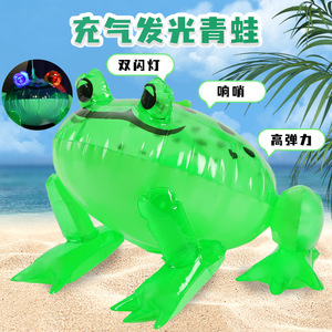 Jouet grenouille gonflable avec cordon lumineux clignotant pour enfants, jouet animal en plastique - Product Image 5