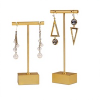 Présentoir à boucles d'oreilles créatif en métal doré Zhongmeida, support de rangement pour bijoux pour femmes, pas un coffret cadeau, accessoires photo pour diffusion en direct