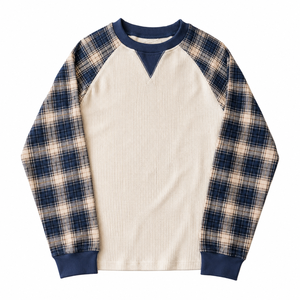 T-shirt Termica a Maniche Lunghe in Maglia Waffle con Cuciture a V Retrò, Stile Streetwear, Alta Qualità OEM ODM - Product Image 2