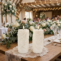 Bougie pilier LED écologique à piles en cire de paraffine pour la décoration intérieure, les occasions festives, les mariages et les anniversaires