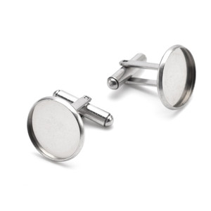 Prezzo all'ingrosso portamonete con polsino rotondo del cliente in acciaio inossidabile con lunetta vuota - Product Image 1