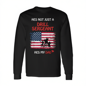 Camiseta de manga larga del ejército militar Drill Sergeant Hes My Dad - Product Image 2