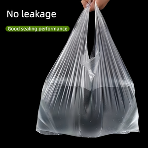 卸売 カスタムサイズ <span class=keywords><strong>HDPE</strong></span> <span class=keywords><strong>LDPE</strong></span> Tシャツ型 レジ袋 スーパーマーケット 食料品店 小売店向け ロゴ入り ビニール袋 - Product Image 6