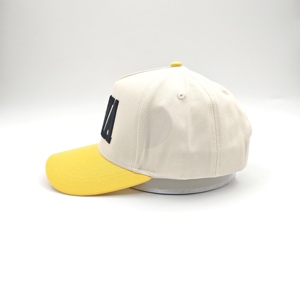 Casquette Trucker Ajustable 5 Panneaux Bicolore en Sergé de Coton avec Logo Personnalisé, Protection UV, pour Sports de Plein Air, Unisexe - Product Image 4