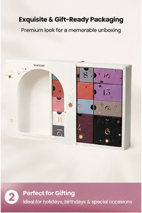 Custom Luxury Advent <b>Calendar</b> Box Sliding Drawer Multicolor Arch Window Empty OEM Beauty Cosmetic Christmas Packaging Wholesale - Product Image 5