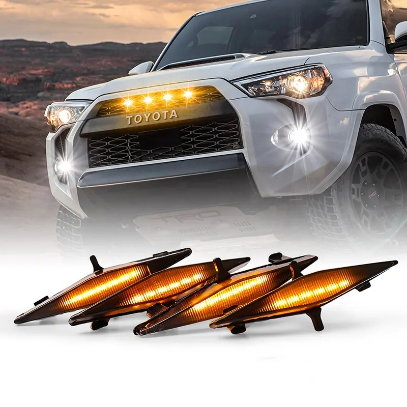 OVOVS Led Amber Lights Car Diamond Shape Led Grille Light for Toyota 4Runner