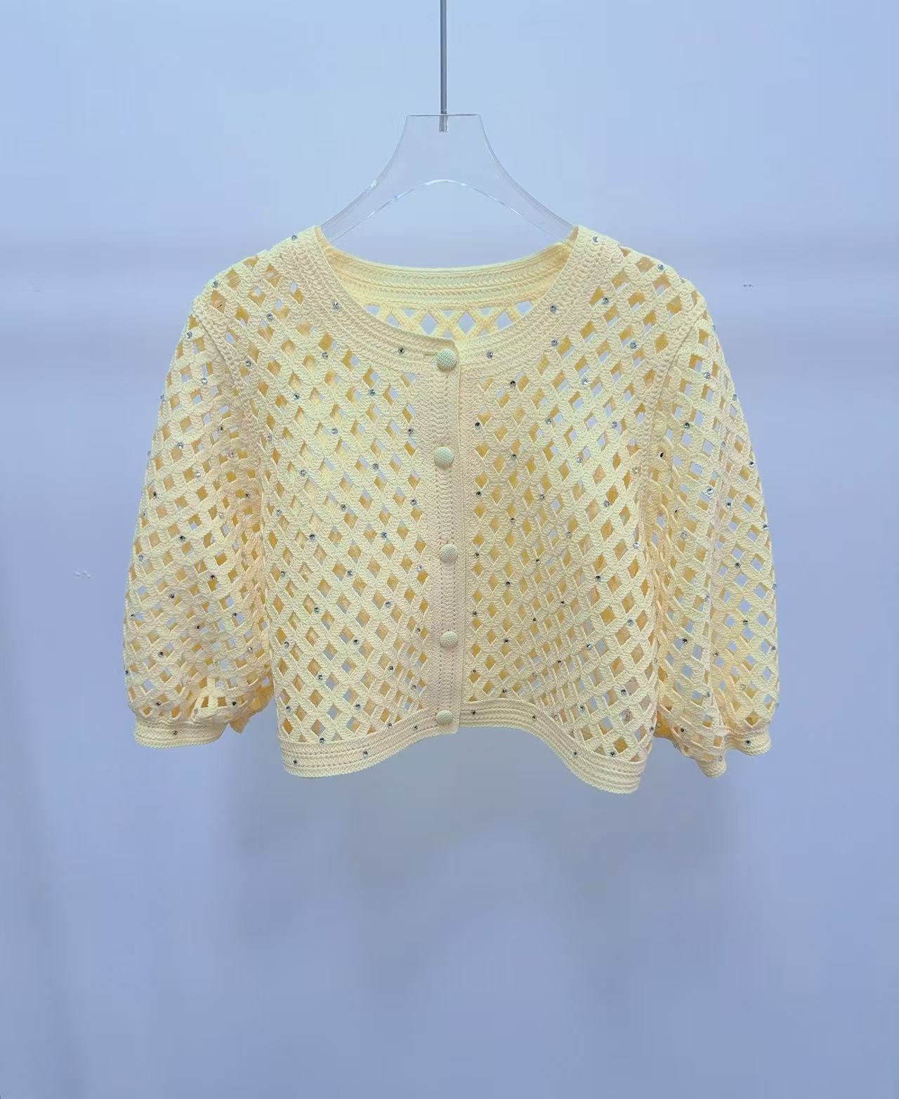 cardigan giallo