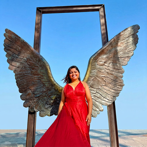 Women Premium <b>Red</b> Flying Dress Elegant Long Trail Satin <b>Silk</b> Evening Gown Luxurious Flowing Train Maxi Dress - Product Image 1