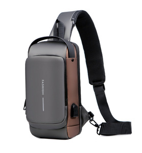 Nuevas Bolsas para <span class=keywords><strong>Hombre</strong></span> 615, <span class=keywords><strong>Bolsa</strong></span> <span class=keywords><strong>de</strong></span> Hombro con Cierre <span class=keywords><strong>de</strong></span> Cremallera y Puerto USB para Cable <span class=keywords><strong>de</strong></span> Datos, <span class=keywords><strong>Bolsa</strong></span> <span class=keywords><strong>de</strong></span> Pecho Informal <span class=keywords><strong>de</strong></span> <span class=keywords><strong>Tela</strong></span> Oxford para <span class=keywords><strong>Hombre</strong></span> - Product Image 1