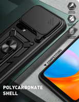 Étui de protection avec protection de l'appareil photo, armure hybride, coque pour téléphones mobiles avec béquille rotative à 360° pour Xiaomi 17 Pro Max