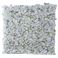 Décoration Murale Florale de Luxe en Roses Artificielles Roses – Nouvelle Toile de Fond Scénique pour Fêtes, Mariages, Hôtels, Centres Commerciaux et Tables de Restaurant