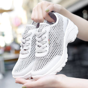 Chaussures de course à <span class=keywords><strong>talon</strong></span> <span class=keywords><strong>compensé</strong></span> pour femmes, chaussures de course sur route, chaussures de jogging, chaussures de course sur piste, chaussures en toile, maille respirante, trous d'aération, hauteur accrue - Product Image 4