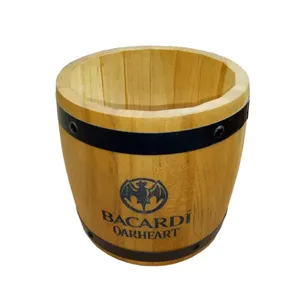 Seau à glace en bois personnalisé à bas prix Conteneur de seau de baril en bois pour la brasserie <span class=keywords><strong>Ganter</strong></span> Gasthof Herold Grafenwalder - Product Image 1