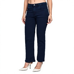 Jeans de Algodón con Spandex de Corte Recto para Mujer, Pantalones de Mezclilla Elásticos Cómodos para Uso Diario Informal, Moda Moderna y Venta al Por Mayor - Product Image 4