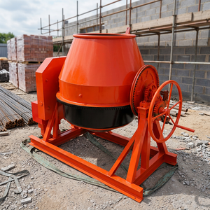 Mezcladora de Concreto Roja Portátil, Equipo de Mezcla de Cemento de Alta Resistencia, Mezcladora de Tambor Móvil para Proyectos de Construcción - Product Image 1