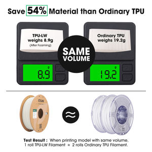 สำหรับเส้นพลาสติก <span class=keywords><strong>ESUN</strong></span> 1.75 มม. TPU-LW สำหรับเครื่องพิมพ์ 3 มิติ น้ำหนัก 0.75 กก. - Product Image 3