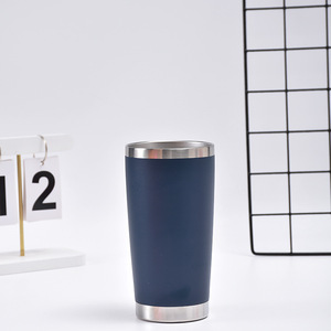 Gobelet isotherme de travail en acier inoxydable à double paroi sous vide, noir mat, avec couvercle et paille, pour adulte, personnalisable avec impression de design simple - Product Image 5