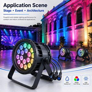 Luz LED PAR RGBW 4 en 1 de 18x10W, DMX512, activada por sonido, para escenario, disponible en Filipinas - Product Image 2