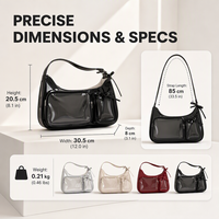 Sac à bandoulière Y2K transparent avec fenêtre, style Ita Bag, pour affichage de badges d'anime, en PVC transparent, avec nœud en ruban pour femme