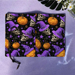 PU Beau Journal avec Pages Perforées Accompagné d'Attache et Pendentif Décoration Crânes Citrouilles <span class=keywords><strong>Sorcière</strong></span> Chapeaux Étoiles Pat - Product Image 6