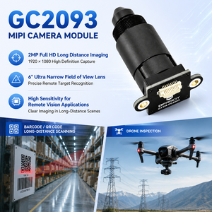 โมดูลกล้อง 2MP Full HD GC2093 WDR MIPI 6 °   มุมมองภาพแคบพิเศษสำหรับการอ่านบาร์โค้ดระยะไกลและการตรวจสอบด้วยโดรน - Product Image 3