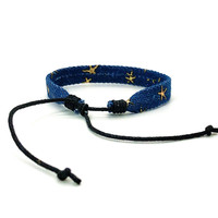 Bracelet en denim tissé Simplicity Star pour hommes et femmes, nouveau bracelet tendance pour couples et meilleurs amis, bijoux